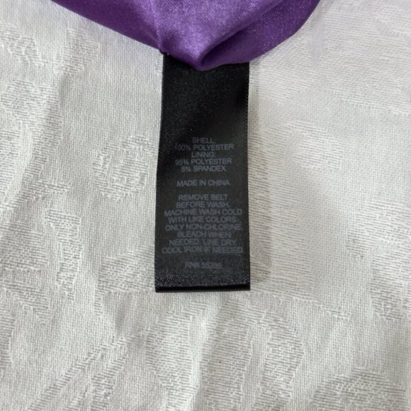 EXPRESS X-Small Purple & Black Sleeveless Keyhole Elastic Waist Dress (XS 0-2) - Picture 10 of 11